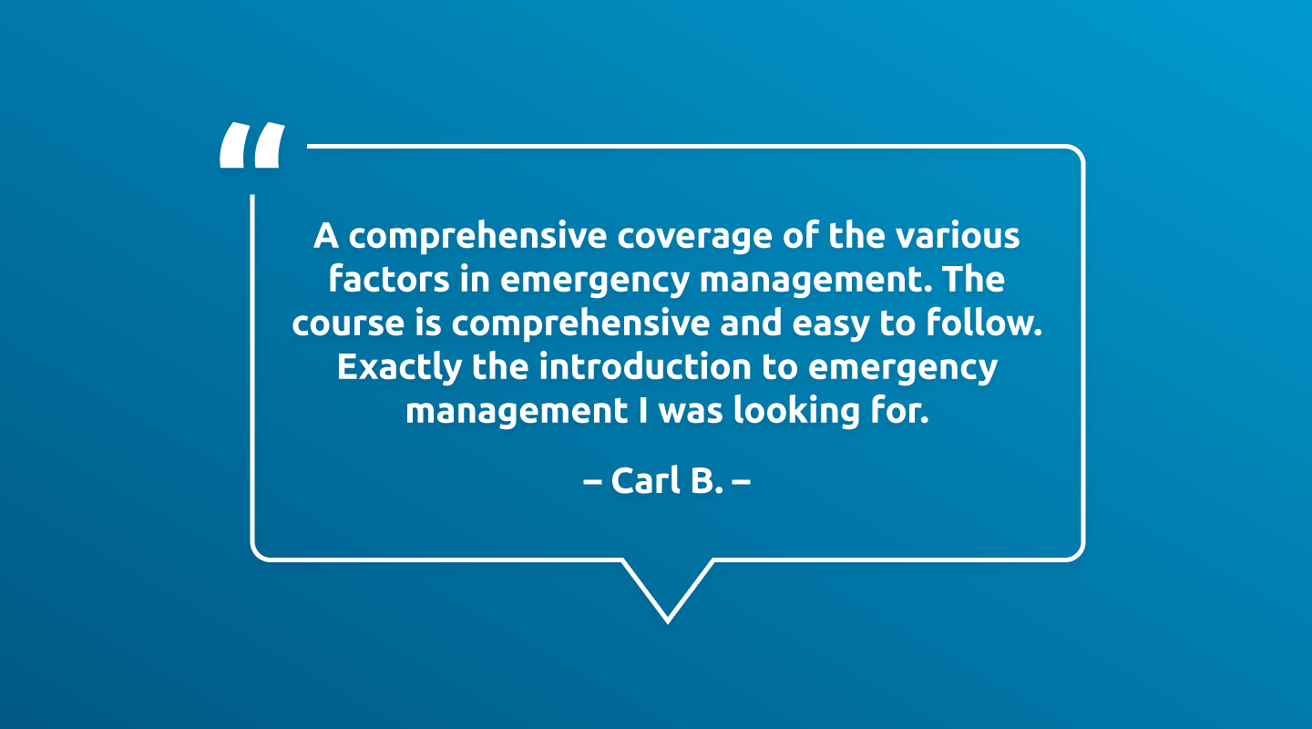 Learner Feedback: Introduction to Emergency Management